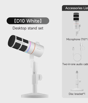 COMICA D10/D10 PRO Dynamische Microfoon: RGB, USB/XLR, Draadloos/Bedraad voor Streaming & Gaming
