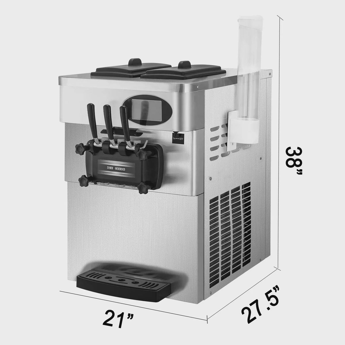VEVOR Professionele Soft IJsmachine met 2+1 Smaken - 2200W