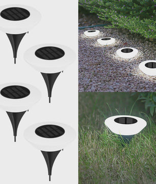 Set van 4 Solar Grondspots - Waterdichte LED Tuinverlichting voor Pad, Terras & Camping