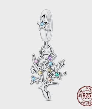 925 Sterling Zilveren Bedel Set: Dolfijn, Zeepaardje & Octopus - Blauw - DIY Armband Sieraden
