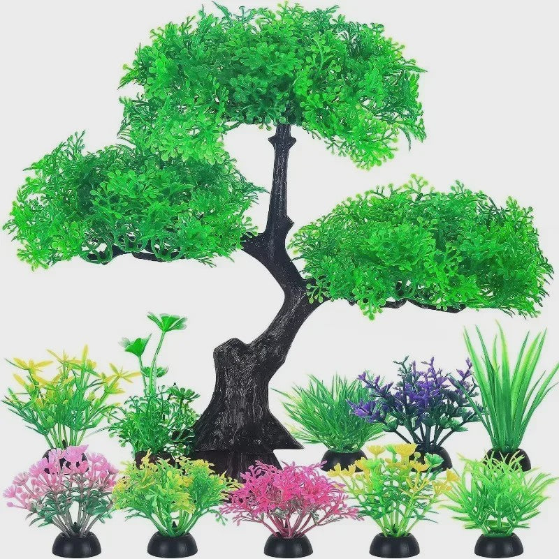 Set Kunstplanten Aquarium Decoratie - Levendige Kleuren voor Vistank