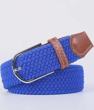 Unisex Gevlochten Elastische Riem met Pin Gesp - 107-130cm