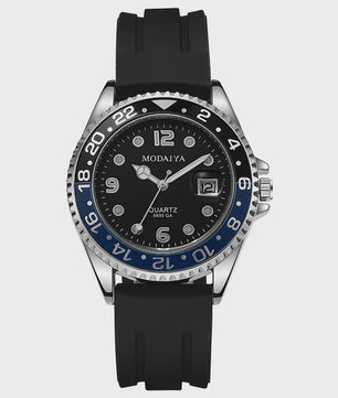 Luxe Herenhorloge met Datum - Stijlvol & Sportief Quartz Polshorloge van Roestvrij Staal