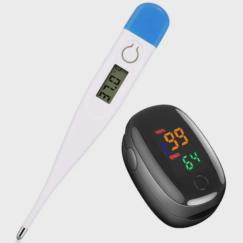 Digitale Medische Thermometer & Vinger Pulse Oximeter - Betrouwbare Lichaamstemperatuur & Zuurstofmeting