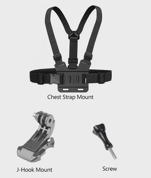 Action Camera Accessoires Kit: Hoofd- en Borstband Mount voor GoPro, Telefoon & meer