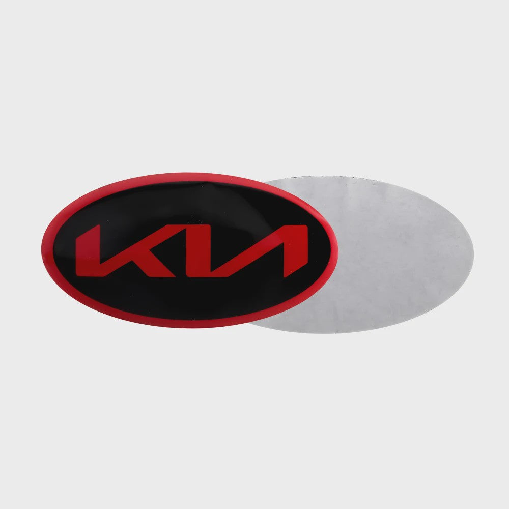 Stuurwiel Embleem Badge Sticker voor KIA Modellen (6.1x3.2cm)