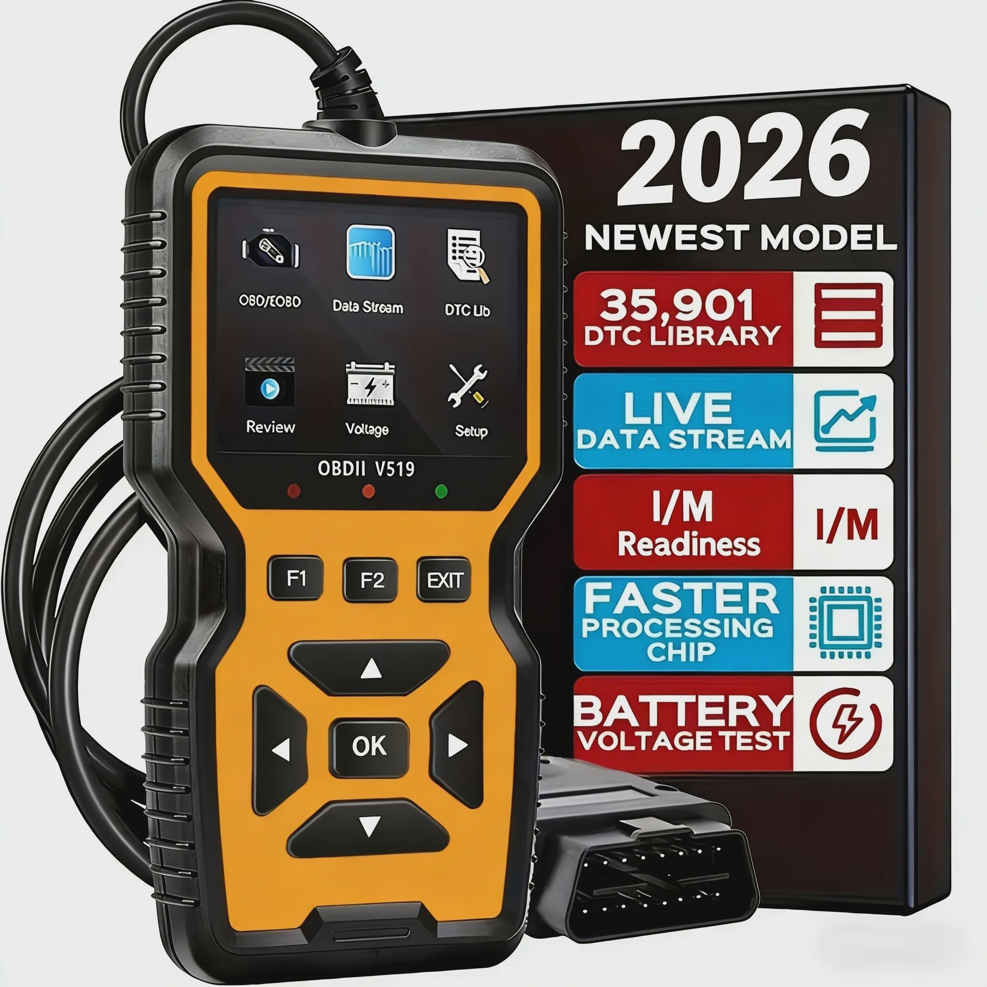 V519 Professionele OBD2 Scanner: Auto Diagnose Tool met Real-time Data & Foutcode Lezen/Wissen