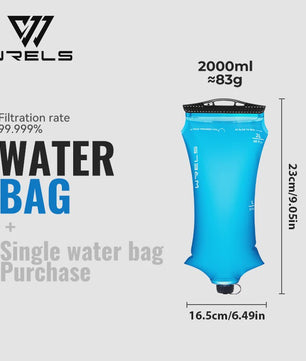 WRELS Opvouwbare Waterfilter Zak - Outdoor Waterzuivering, BPA-Vrij, Ideaal voor Survival