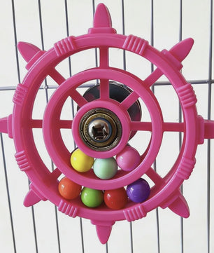 Roei/Stuurwiel Vogel Speelgoed Spinner met Kleurrijke Kralen - Plezier & Beweging voor Papegaaien