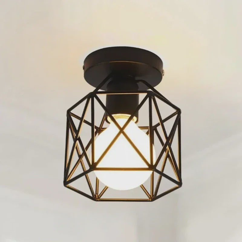 Industriële Vintage Hanglamp LED - Metalen Kooi Design voor Keuken, Woonkamer