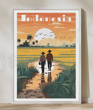 Indonesië Reisposters: Bali, Java, Komodo & Meer - Wanddecoratie Set