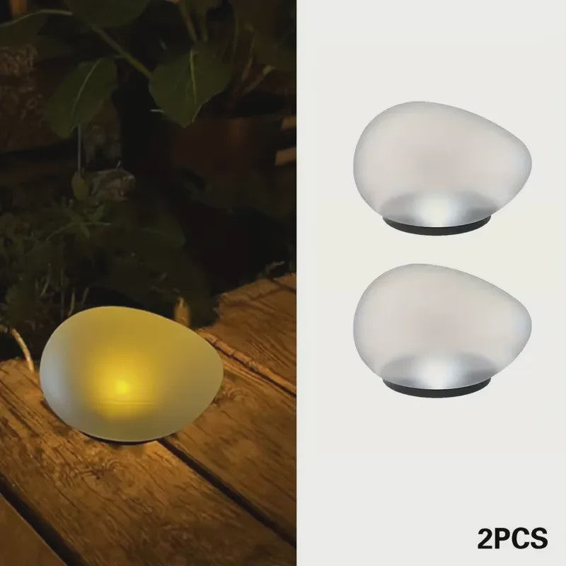 Solar Tuinlamp Steen - Decoratieve LED Verlichting voor Buiten