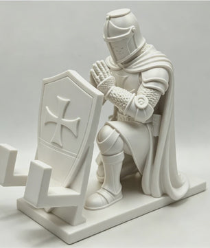 Middeleeuwse Templar Ridder Telefoonhouder - Uniek Bureau Decor & Cadeau