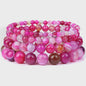 Handgemaakte Natuursteen Armbanden - Onyx & Agate Kralen - Yoga & Reiki Energie - Unisex 19cm