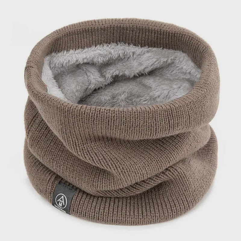 Warme Gebreide Sjaal met Pluche Voering - Unisex Winter Snood