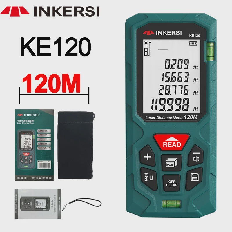 INKERSI Laser Afstandsmeter 40M/70M/120M - Digitale Meetlint met Hoge Precisie