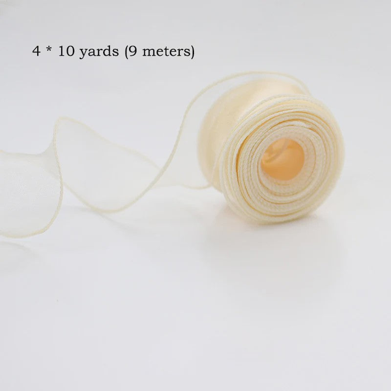Luxe Chiffon & Organza Lint - Perfect voor Knutselen, Cadeauverpakking & Bruiloftsdecoratie