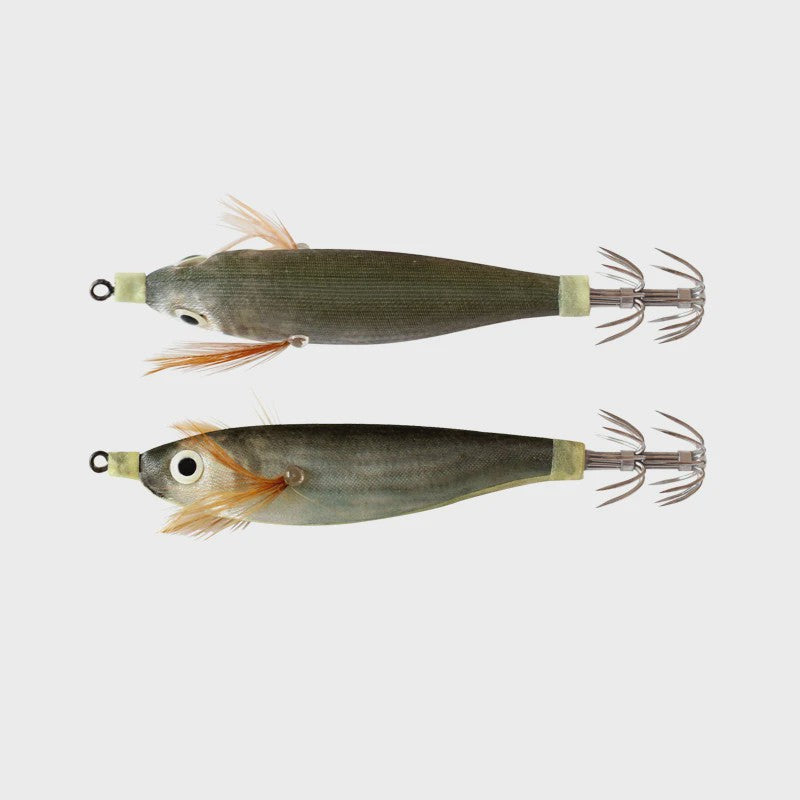 2x Luminous Squid Jigs - Kunst aas voor vis, 10cm, 9g, Kunst Octopus/Garnalen/Inktvis, Hard Bait