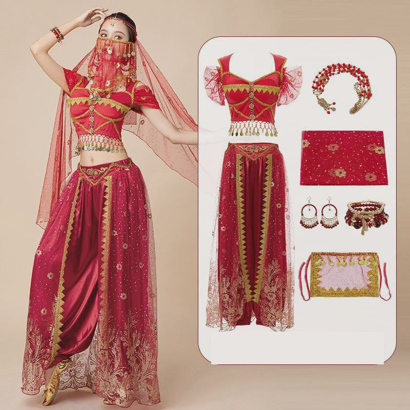 Prachtig Belly Dance Kostuum - Princess Stijl Outfit voor Dames | Dans, Feest & Halloween