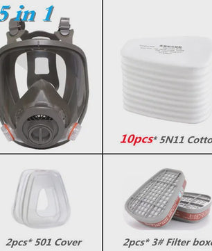 Professioneel Gasmasker 6800 - Volledig Gelaatsmasker met Verwisselbaar Filter voor Industrieel Gebruik