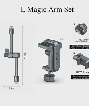 LEAPLIGHT Magic Arm 360° Rotatie met Balhoofd voor Camera, Livestreaming & Vloggen