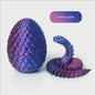 Flexibele Cobra Slang & Ei Statue - 3D Geprint Decoratie Ornament