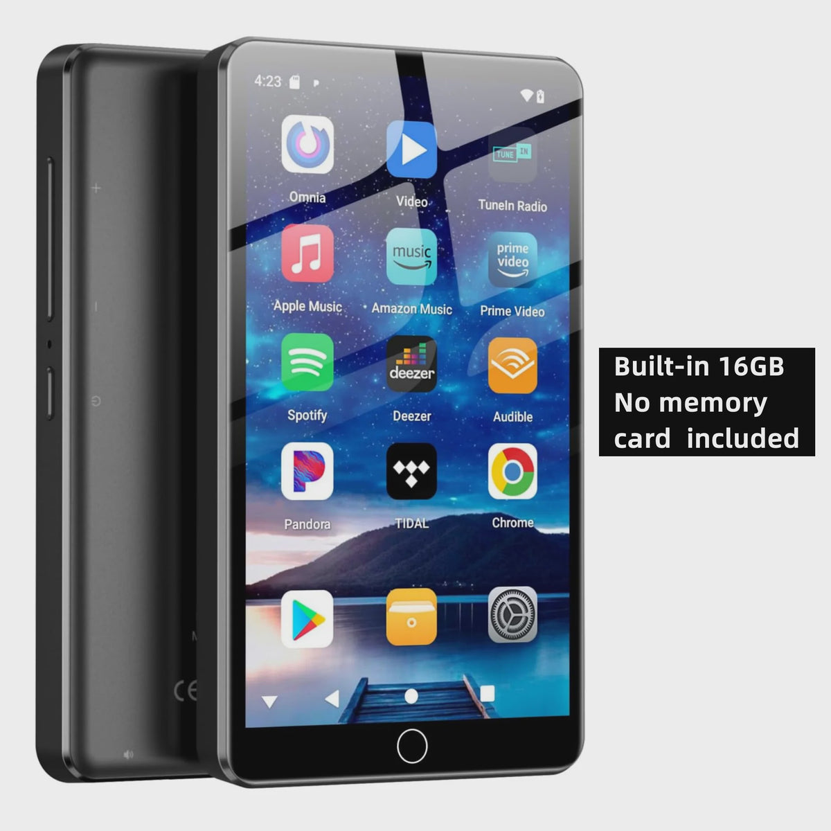 Android 13 MP3 Speler 144GB met WiFi, Bluetooth, Speakers & Spotify