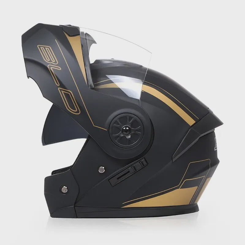 Modulaire Motorhelm met Dubbel Vizier - Flip-Up Full Face Helm voor Heren & Dames