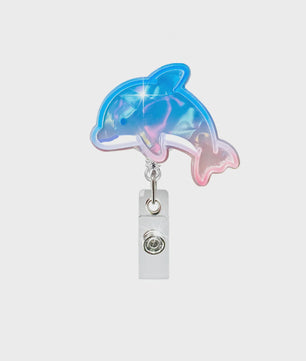 Retractable Badge Reel Clip met Dieren & Koraal - ID Kaarthouder voor Studenten, Dokters, Verpleegkundigen