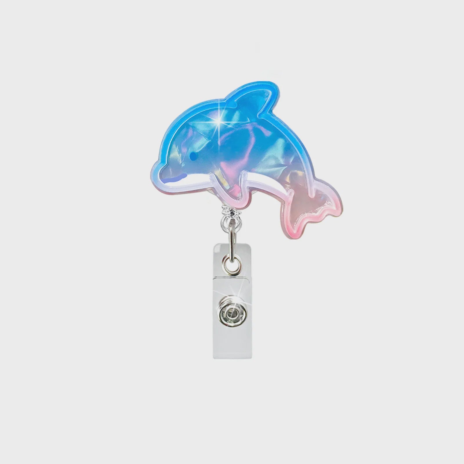 Retractable Badge Reel Clip met Dieren & Koraal - ID Kaarthouder voor Studenten, Dokters, Verpleegkundigen