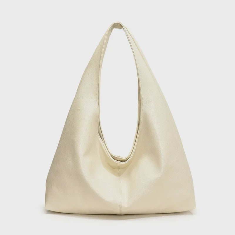 Luxe Grote Zwarte Hobo Schoudertas van Zacht PU Leer - Stijlvolle Dames Shopper en Reistote