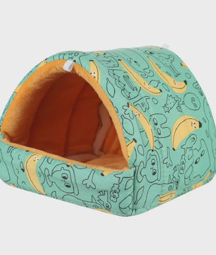 Zacht Hamsterhuisje met Schattige Dierenprints - Warm en Comfortabel Nestje