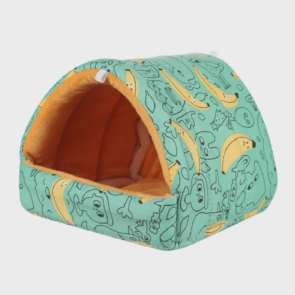 Zacht Hamsterhuisje met Schattige Dierenprints - Warm en Comfortabel Nestje