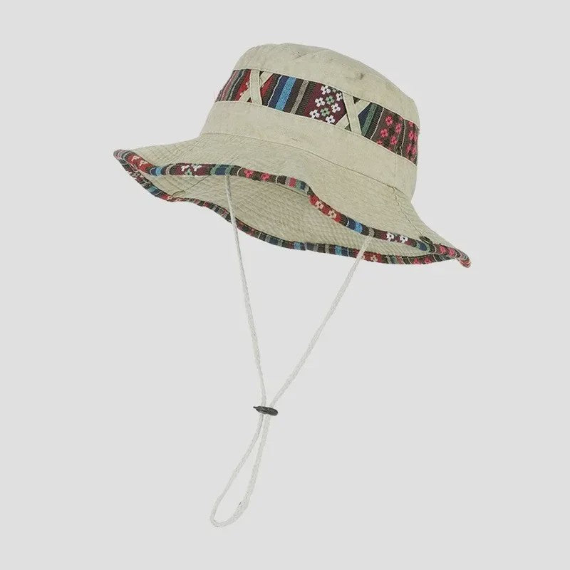 Heren Bucket Hat met Brede Rand - UV Bescherming voor Vissen, Wandelen & Outdoor