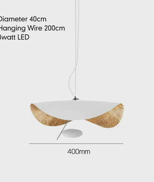 Moderne Lotusblad Hanglamp - LED, Metaal, Goud & Zwart/Wit