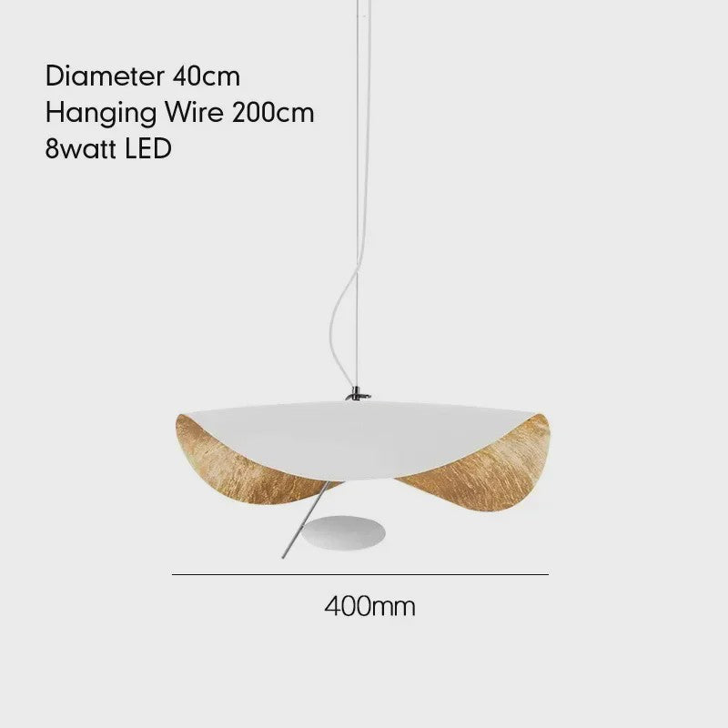 Moderne Lotusblad Hanglamp - LED, Metaal, Goud & Zwart/Wit