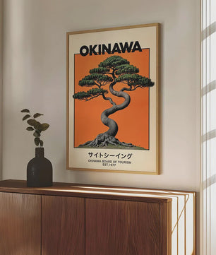 Japanse Koi Vis & Okinawa Vintage Poster - Japandi Wanddecoratie
