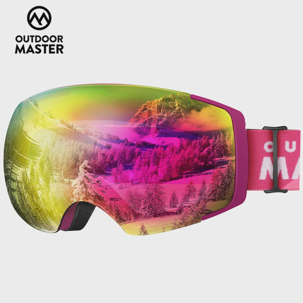 OutdoorMaster PRO Ski Goggles: Verwisselbare HD Lens, UV400, Anti-Fog, Over-The-Glasses