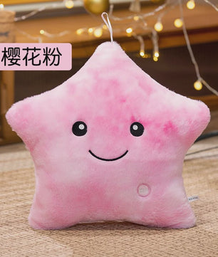 Glow-in-the-dark Ster Pluche Kussen - Zacht Verlicht Speelgoed voor Kinderen & Decoratie