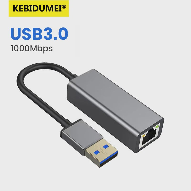 2.5Gbps USB Ethernet Adapter - Snelle Netwerkkaart voor Laptop & PC (USB-A/C)