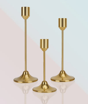 Set Kaarsenstandaards Klassiek Bullet-Head - Goud & Zwart - Decoratie & Tafeldecoratie