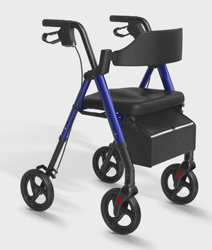 MaiDeSiTe Inklapbare Rollator met Zitje en Grote 8-inch Wielen - Duurzaam Aluminium