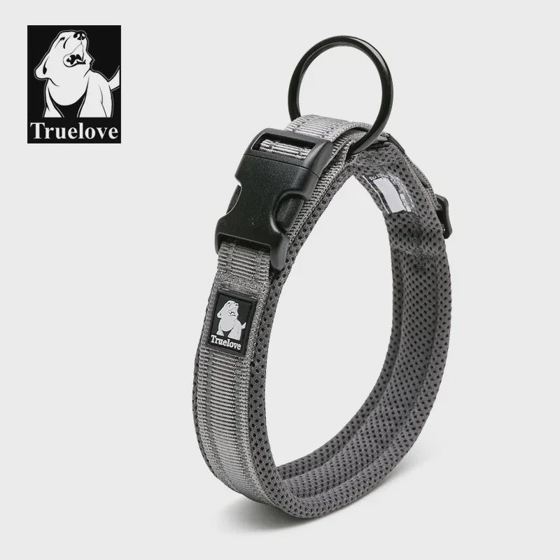 Truelove Verstelbare Hondenhalsband - Gewatteerd Mesh, 3M Reflecterend Nylon, Duurzaam & All-Weather, 8 Maten
