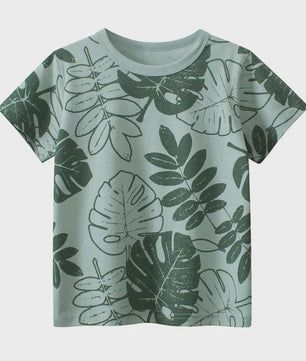 Zomer T-shirts Jongens 2-8 Jaar - Katoen, Korte Mouw met Leuke Prints