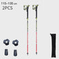 Pioneer Ultralichte Carbon Trekkingstokken - Opvouwbaar & Snel Sluitend (115-135cm)
