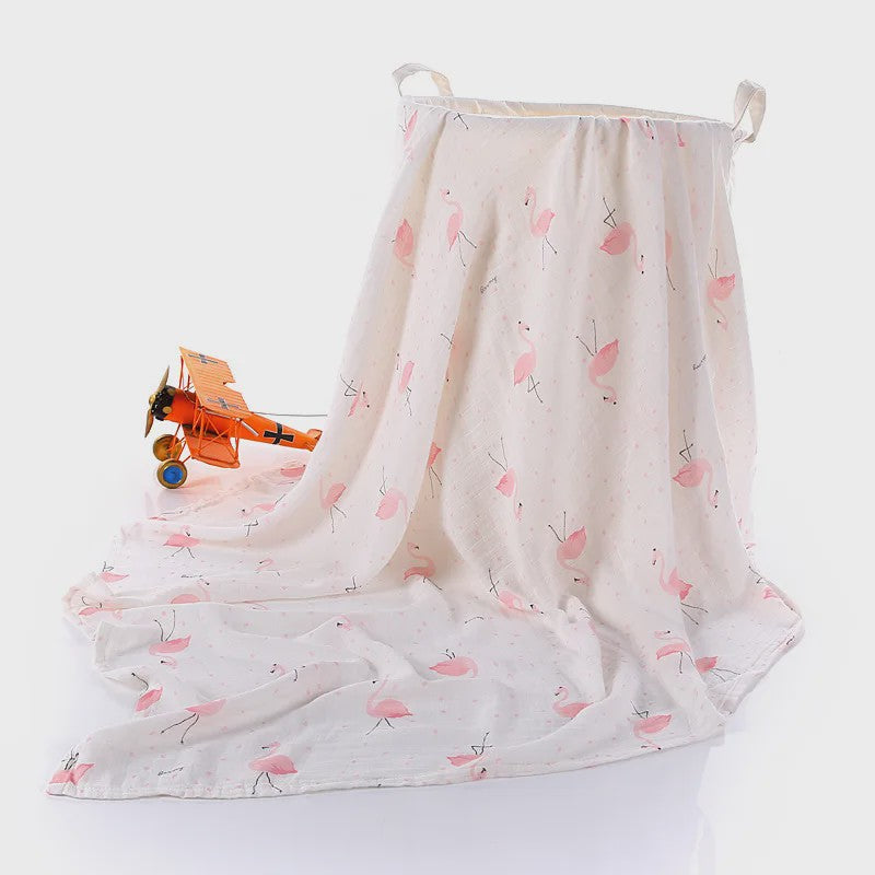 Dubbellaags Bamboe Katoen Muslin Baby Dekentje - Ademend en Multifunctioneel