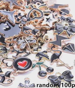 Grote Mix Bedeltjes (30/60/100 stuks) - Enamel & Drip Oil - Voor Sieraden Maken