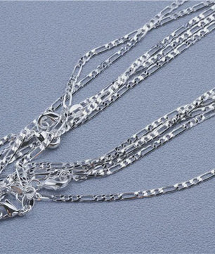 925 Sterling Zilveren Kettingen: Rolo, Figaro & Meer (16-30 Inch)