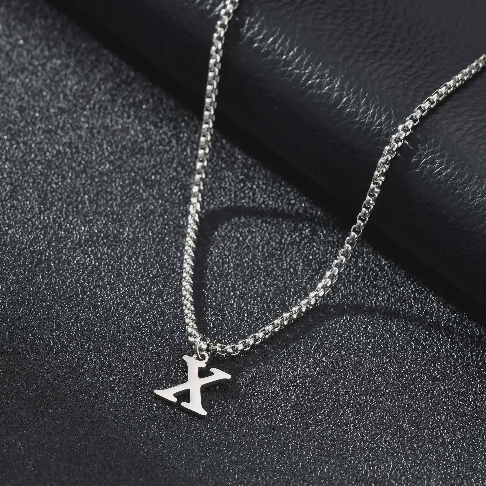 Vnox RVS Letter Ketting Heren - Kies Uw Initiaal - Waterdicht & Minimalistisch