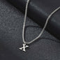 Vnox RVS Letter Ketting Heren - Kies Uw Initiaal - Waterdicht & Minimalistisch
